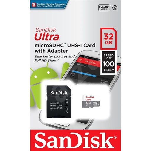 SANDISK MICRO SD WITH ADAPTER 32GB